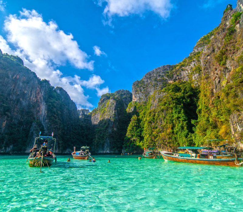 Pileh blue lagoon at phi phi island, Krabi, Thailand.